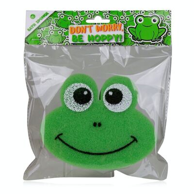 Bath sponge HAPPY ANIMALS, funny bath sponge in the shape of a frog