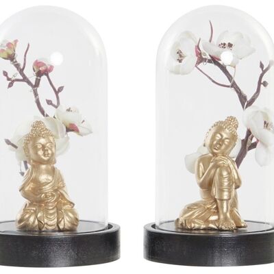 DECORAZIONE VETRO LED 9.5X9.5X16 BUDDHA LED 2 ASSORTIMENTO. DH182857