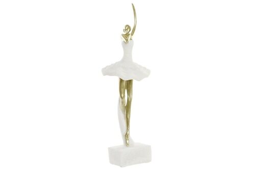 FIGURA RESINA 13,5X12,5X40 BAILARINA CUARZO BLANCO FD181259