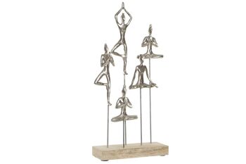 FIGURE ALUMINIUM MANGUE 26X9X51 YOGA NATUREL FD181472 1