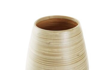 VASE NACRE BAMBOU 20X20X46 NATUREL BICOLORE JR190997 2