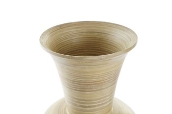 VASE BAMBOU NACRE 25X25X53 FEUILLES BICOLORE NATUREL JR190998 2