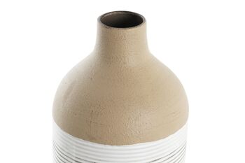 VASE METAL 16X16X38 BLANC JR202658 3