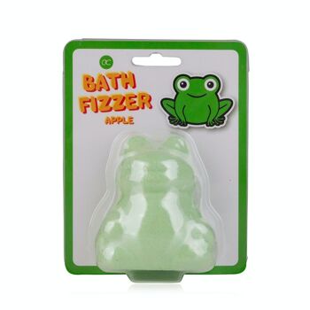 Badefizzer HAPPY ANIMALS en forme de grenouille dans un coffret cadeau, boule de bain / bombe de bain; Parfum : pomme 2