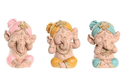 FIGURA RESINA 7,5X6,5X9 GANESHA 3 SURT. FD199807