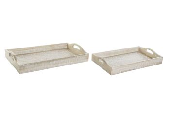 PLATEAU SET 2 POIGNEE 43X27.5X7.5 BRANCHES DECAPE LD186483 2