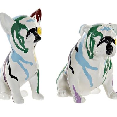 FIGURA IN RESINA 20X12,5X17,5 CANE LACCATO 2 ASSORTIMENTI. RF171966