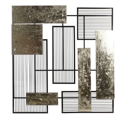 DECORACION PARED METAL 89X4,5X97 ABSTRACTO NEGRO DP193453