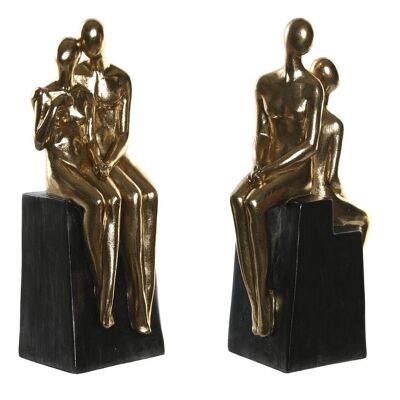 BOOKENDS SET 2 RESIN 9X8X26 COUPLE GOLDEN FD205391