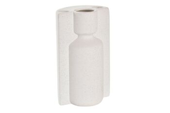 VASE CERAMIQUE 14X11,5X23,5 BLANC JR191139 1