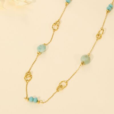 Necklace with blue stones