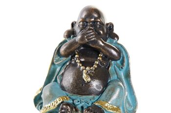 FIGURINE EN RÉSINE 7.5X6X8 HAPPY BUDDHA 3 ASSORTIMENTS. FD184766 3