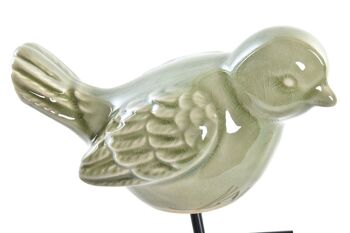 FIGURINE MÉTAL PORCELAINE 14X7X13,5 OISEAU 3 ASSORTIMENTS. FD195075 3