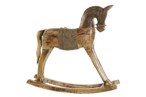 FIGURA MANGO 36X9X36 CABALLO NATURAL MARRON CLARO FD200946