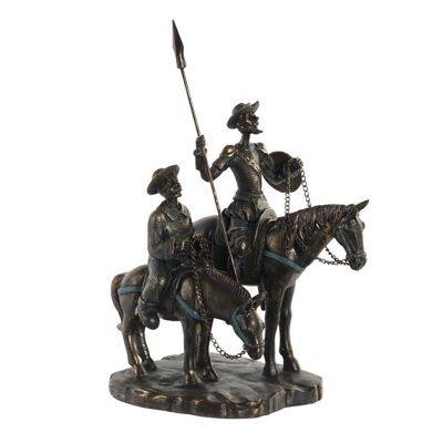 FIGURA RESINA 20X15X28 QUIJOTE SANCHO ENVEJECIDO FD205402