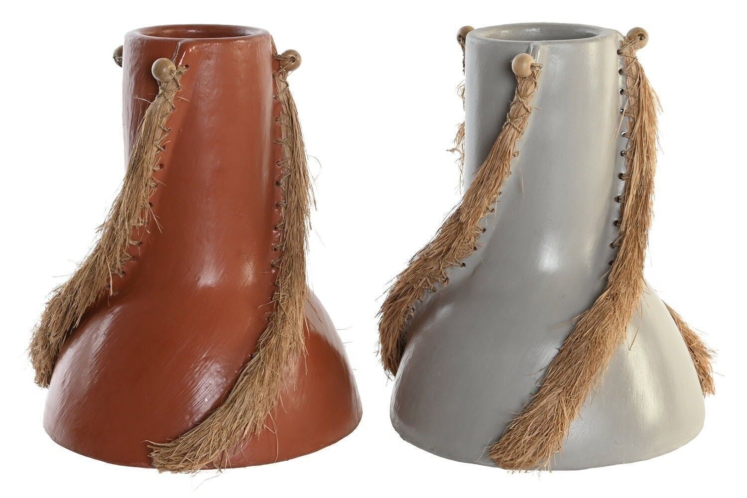 VASO IN FIBRA DI BAMBÙ 26X26X30 2 ASSORTITI. JR203256