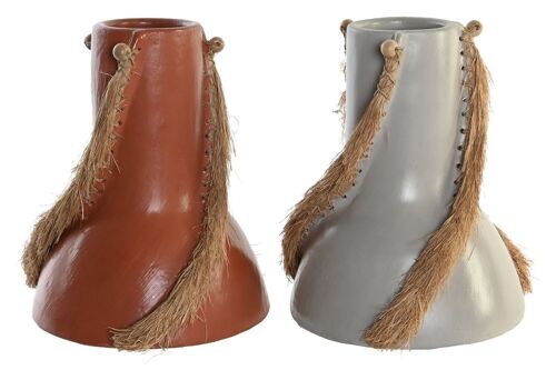 JARRON BAMBU FIBRA 26X26X30 2 SURT. JR203256