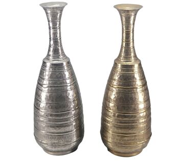 VASE ALUMINIUM 24X24X67 PORTE 2 ASSORTIMENTS. LD205529