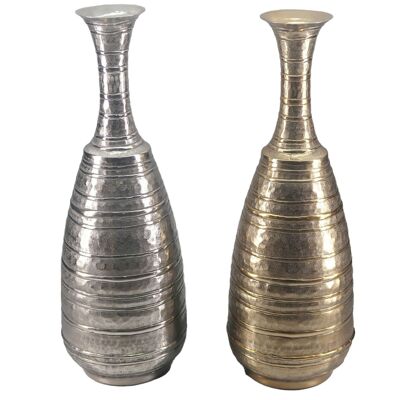 VASE ALUMINIUM 24X24X67 PORTE 2 ASSORTIMENTS. LD205529