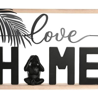 DÉCORATION MDF PAULOWNIA 40X5X24 NOIR DH203539
