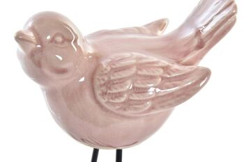 FIGURINE MÉTAL PORCELAINE 14.5X9X13.5 OISEAU 3 ASSORTIMENTS. FD195076 3