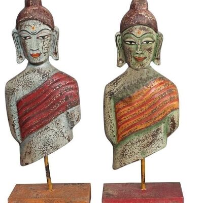 MANICO IN FERRO FIGURA 18X9X47 BUDDHA 2 ASSORTIMENTO. FD201905