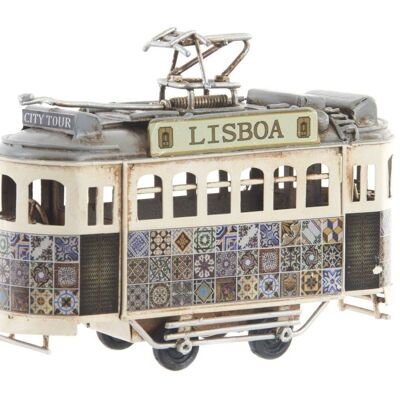 METAL DECORATION VEHICLE 13X5X8 TRAM MO141165