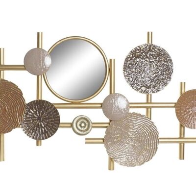 WALL DECORATION METAL 124,5X5,7X63,5 CIRCLES DP193477