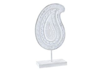 DÉCORATION MDF 13X6X27 PASLEY DÉCAPÉ BLANC FD195128 1