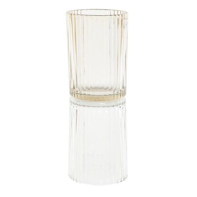 VASE VERRE 7X7X19,5 JAUNE JR191296