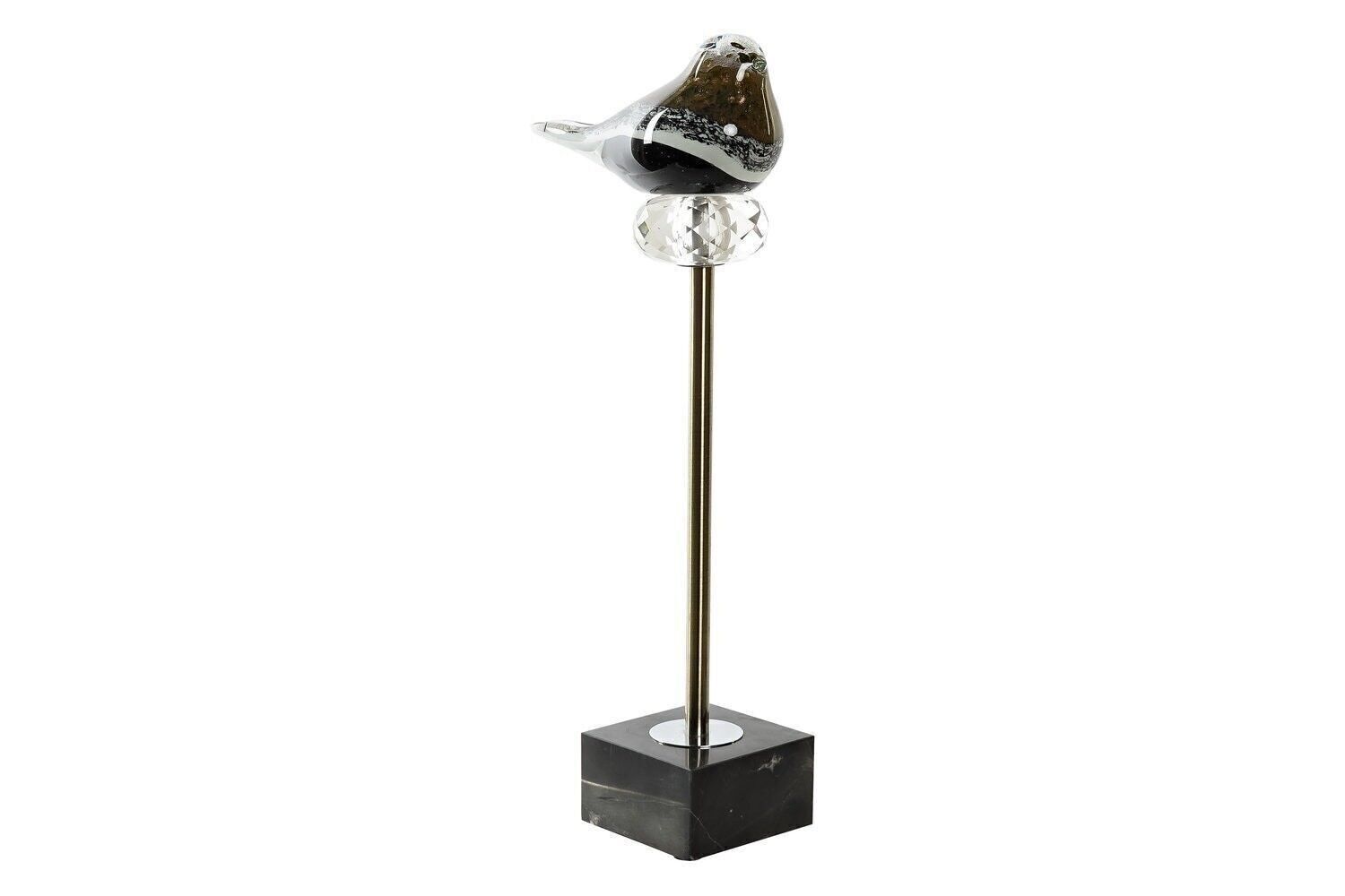 MARMORGLASFIGUR 18X9X42 DREIFARBIGER VOGEL LD188856