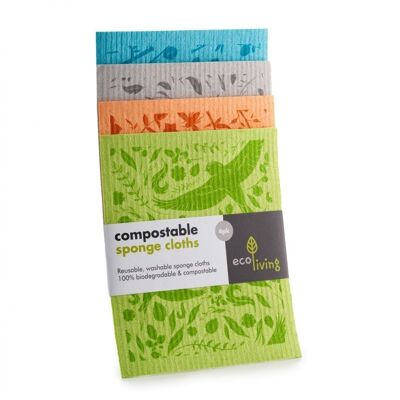 Compostable Sponge Cleaning Cloths - Botanic Garden