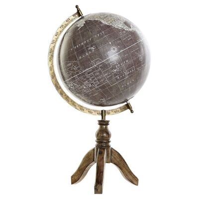 GLOBE TERRAQUEO HANDLE 28X25X50 BALL 25CM. BROWN DH185427