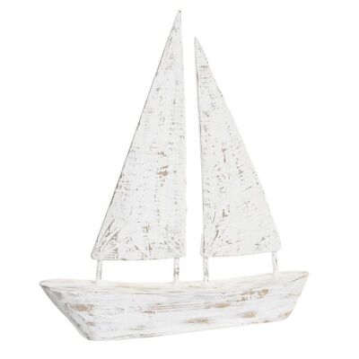 POIGNEE DECORATION 36X6X38 BLANCHE PORTEE VOILIER DH203869