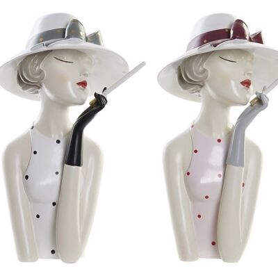 FIGURA RESINA 18,5X15X31 CHICA SOMBRERO 2 SURT. FD195173