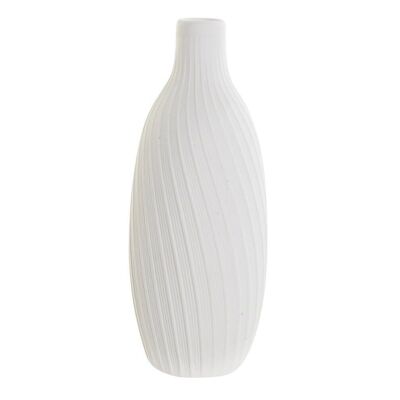 VASE CERAMIQUE 8X8X19,5 BLANC JR191328