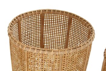 JARDINIÈRE SET 2 BAMBOU 36X36X78 MARRON NATUREL MC189066 2