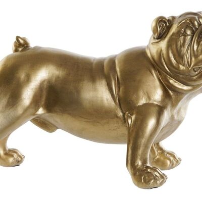 FIGURINE EN RÉSINE 38X17X23 BULLDOG DORÉ MAT RF177252