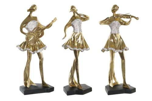 FIGURA RESINA 20X12X41,5 BAILARINA MUSICO 3 SURT. FD202525