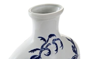 VASE PORCELAINE 24X13X31 ÉLÉPHANT BLANC LD190176 2