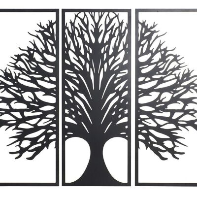 DECORAZIONE PARETE SET 3 METALLO 105X1,3X91 ALBERO DP193931