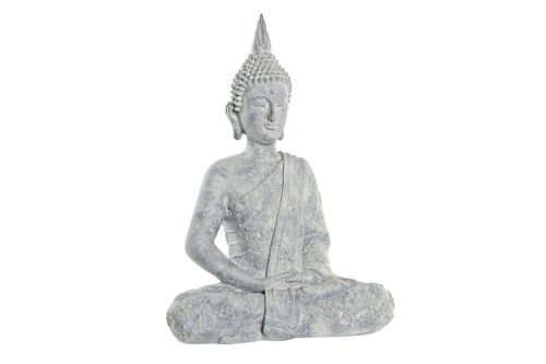 FIGURA RESINA 28X19X41 BUDA GRIS CLARO FD195181