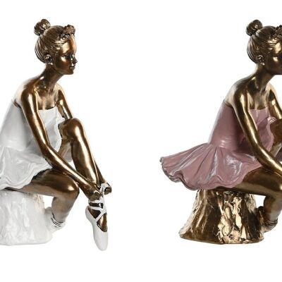 FIGURINE EN RÉSINE 12X9.5X15.5 DANSEUSE 2 ASSORTIMENTS. FD205489