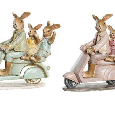 RESIN FIGURE 17X7X15,5 RABBITS 2 ASSORTMENTS. FD205491