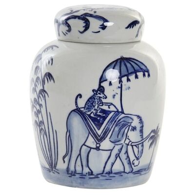 VASO PORCELLANA 16X16X20 ELEFANTE BIANCO LD190180