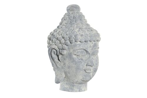 FIGURA RESINA 22X20X35 CABEZA BUDA GRIS CLARO FD195184