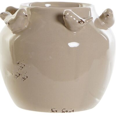 VASE PORCELAINE 15X15X13,5 OISEAUX 2 ASSORTIMENTS. JR191770