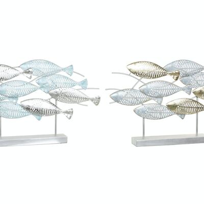 DÉCORATION MÉTAL 65.4X9X39.5 POISSON 2 ASSORTIMENTS. DH203928