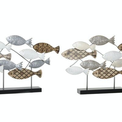 DÉCORATION MÉTAL 65.4X9.5X43 POISSON 2 ASSORTIS. DH203929