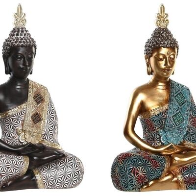 FIGURINE EN RÉSINE 19X11X29,5 BOUDDHA 2 ASSORTIMENTS. FD205569